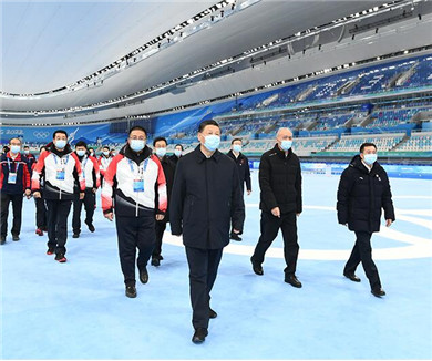 习近平在北京考察2022年冬奥会