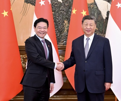 习近平会见新加坡总理