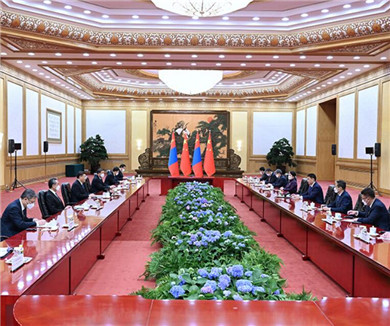 习近平同蒙古国总统举行会谈