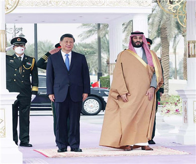 习近平出席沙特王储兼首相代表国王举行的欢迎仪式	