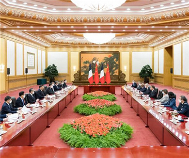 习近平同法国总统举行会谈